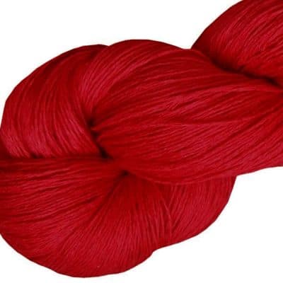 Fil de lin - Rouge écarlate - Tricot - Crochet