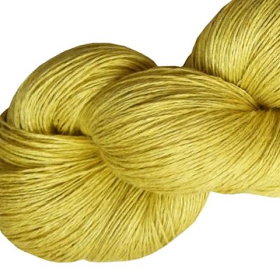 Fil de lin jaune mimosa pour le tricot et le crochet