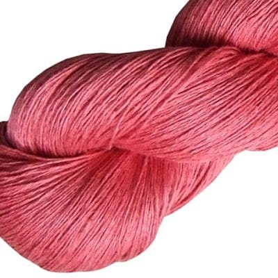 Fil de lin rose incarnat pour le crochet et le tricot