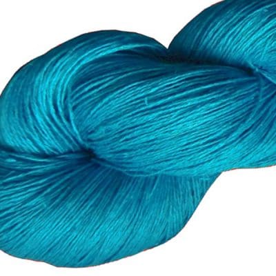 Fil de lin bleu électrique pour le crochet et le tricot