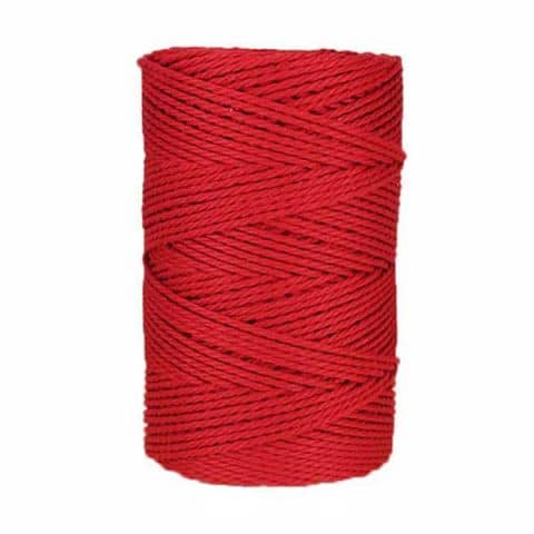 Macramé - corde - ficelle - coton- cordon - fil 2,5mm - Rouge cerise