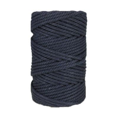 Macramé - corde - ficelle - coton- Bleu nuit - 5mm