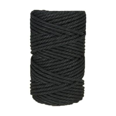 Macramé - corde - ficelle - coton- noir Fil - 5mm