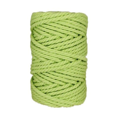 Macramé - corde - ficelle - coton - vert clair - 7mm