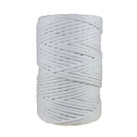 Cordon - corde - coton peigné- fil de 4mm - blanc - macramé - crochet - tricot - tissage