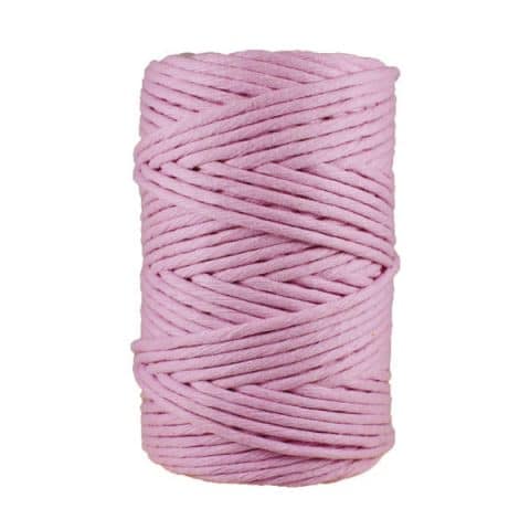 Cordon - corde - coton peigné- fil de 4mm - rose - macramé - crochet - tricot - tissage