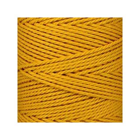 Macramé - corde - ficelle - coton- cordon - fil 2,5mm - jaune safran - vendu au mètre