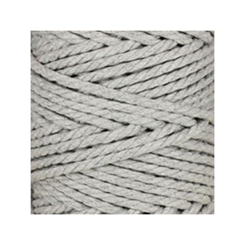 Macramé - corde - ficelle - coton- gris perle - cordon - fil 5mm - vendu au mètre