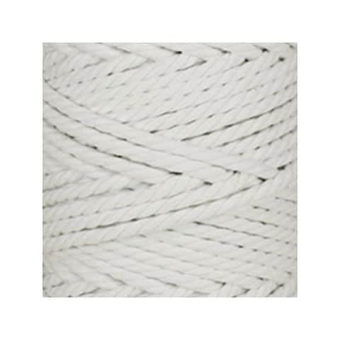 Macramé - corde - ficelle - coton - blanc - cordon - fil 5mm - vendu au mètre