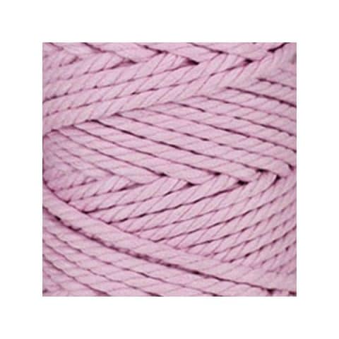Macramé - corde - ficelle - coton- cordon - rose parme - fil 5mm - vendu au mètre