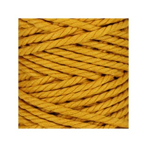 Macramé - corde - ficelle - coton - safran - cordon - fil 7mm - vendu au mètre