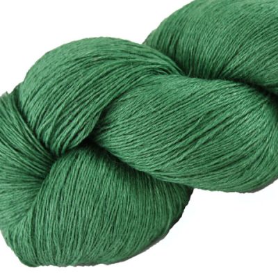 Écheveau fil pur lin, tricot crochet, 100% lin naturel, vert