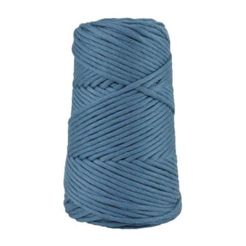 Cordon - corde - coton peigné suprême - fil de 4mm - bleu jean - macramé - crochet - tricot - tissage