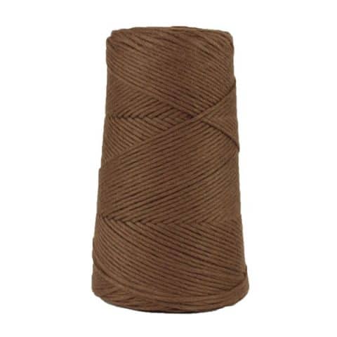 Cordon - corde - coton peigné suprême - fil de 2mm - marron - macramé - crochet - tricot - tissage