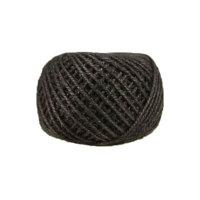 Corde - ficelle de jute- fil de 2mm - noir - macramé - crochet - bijouterie -décoration -bricolage - art floral