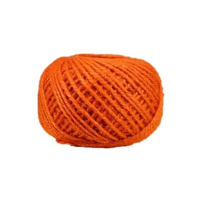 Corde - ficelle de jute- fil de 2mm - orange - macramé - crochet - bijouterie -décoration -bricolage - art floral