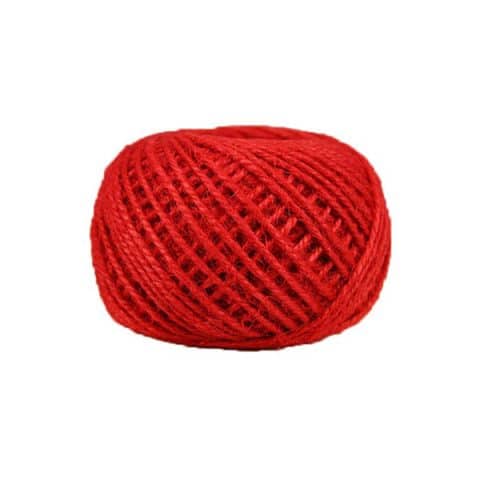Corde - ficelle de jute- fil de 2mm - rouge - macramé - crochet - bijouterie -décoration -bricolage - art floral