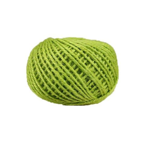 Corde - ficelle de jute- fil de 2mm - vert anis - macramé - crochet - bijouterie -décoration -bricolage - art floral