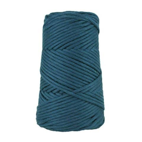 Cordon - corde - coton peigné suprême - fil de 4mm - bleu minéral - macramé - crochet - tricot - tissage