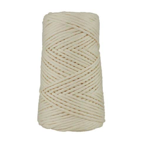 Cordon - corde - coton peigné suprême - fil de 4mm - blanc cassé - macramé - crochet - tricot - tissage