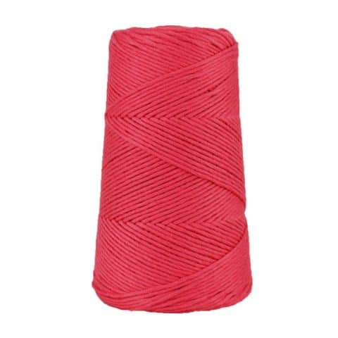 Cordon - corde - coton peigné suprême - fil de 2mm - rouge framboise - macramé - crochet - tricot - tissage