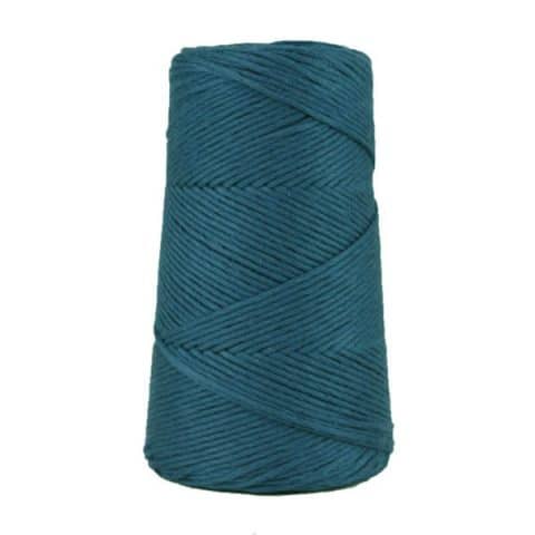 Cordon - corde - coton peigné suprême - fil de 2mm - bleu minéral - macramé - crochet - tricot - tissage