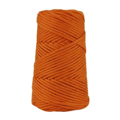 Cordon - corde - coton peigné suprême - fil de 4mm - orange brûlée - macramé - crochet - tricot - tissage