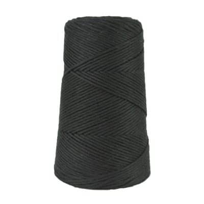 Cordon - corde - coton peigné suprême - fil de 2mm - noir - macramé - crochet - tricot - tissage