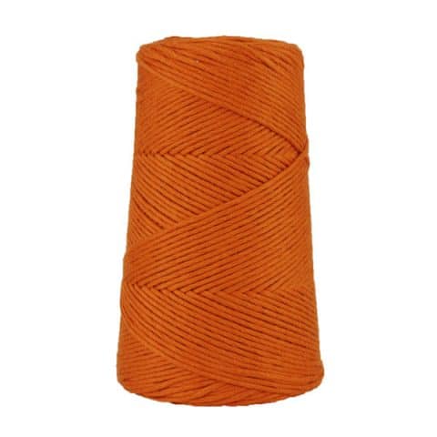 Cordon - corde - coton peigné suprême - fil de 2mm - orange brûlée - macramé - crochet - tricot - tissage