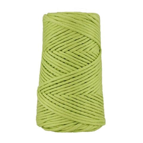 Cordon - corde - coton peigné suprême - fil de 4mm - vert anis - macramé - crochet - tricot - tissage