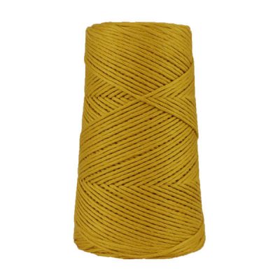 Cordon - corde - coton peigné suprême - fil de 2mm - Jaune moutarde - macramé - crochet - tricot - tissage