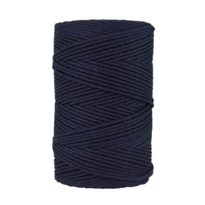 Macramé - corde - ficelle - coton- cordon - fil 2,5mm - bleu marine