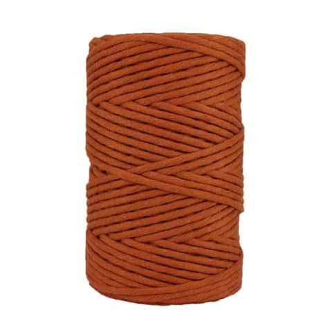 Cordon - corde - coton peigné- fil de 4mm - marron caramel - macramé - crochet - tricot - tissage