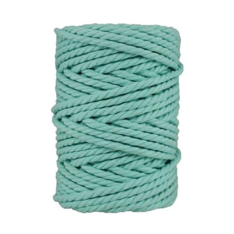 Macramé - corde - ficelle - coton- cordon - fil 7mm - bleu aigue marine