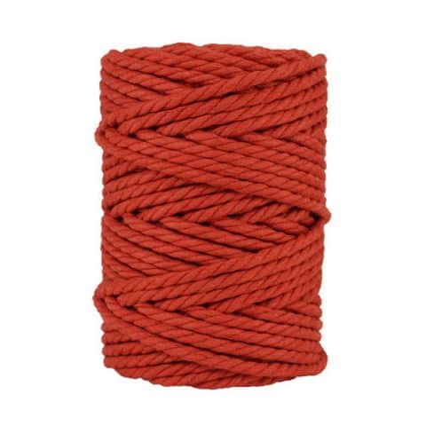 Macramé - corde - ficelle - coton- cordon - fil 7mm - rouge paprika