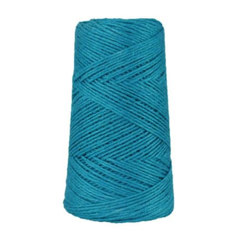 Fil de lin rustique -2 mm - Bobine - Ficelle - Bleu bondi - Macramé, tricot, crochet