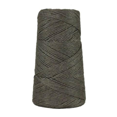 Fil de lin rustique - Gris acier - 2 mm - Bobine - Ficelle - Macramé, tricot, crochet
