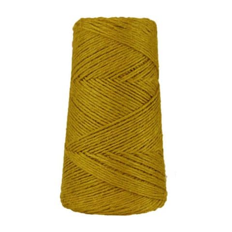 Fil de lin rustique -Moutarde - 2 mm - Bobine - Ficelle - Macramé, tricot, crochet