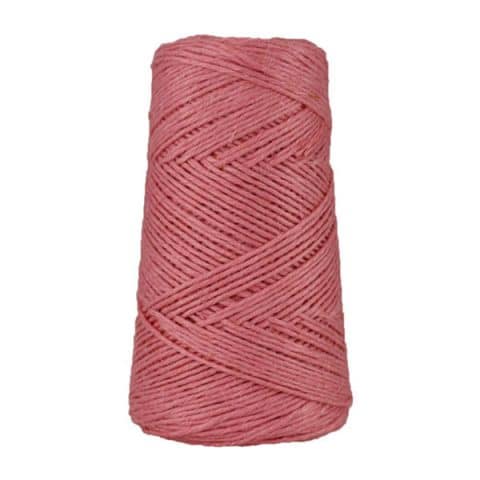 Fil de lin rustique -2 mm - Bobine - Ficelle - Rose - Macramé, tricot, crochet