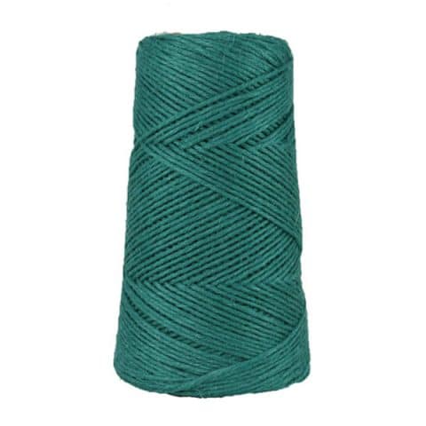 Fil de lin rustique -2 mm - Bobine - Ficelle - Vert paon - Macramé, tricot, crochet