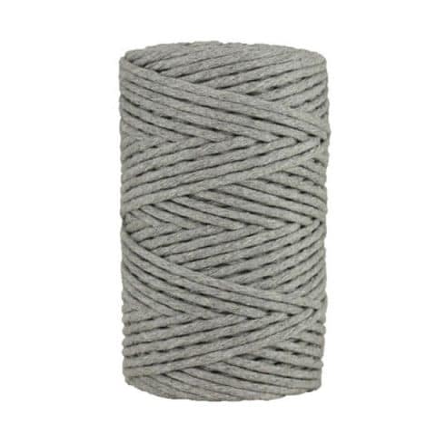 Cordon - corde - coton peigné- fil de 4mm - Gris acier - macramé - crochet - tricot - tissage