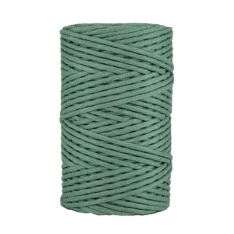 Cordon - corde - coton peigné- fil de 4mm - Vert prasin - macramé - crochet - tricot - tissage