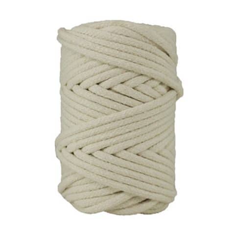 Cordon coton tressé 6 mm. Bobine de corde de 500 gr pour macramé, couture, customisation, décoration