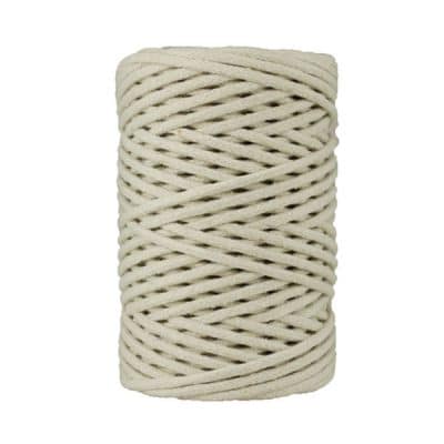 Cordon coton tressé 4 mm. Bobine de corde de 500 gr pour macramé, couture, customisation, décoration