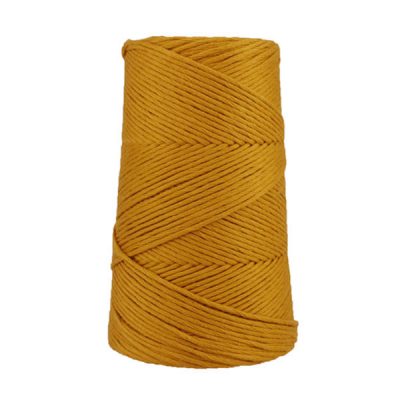 Cordon - corde - coton peigné suprême - fil de 2mm -Jaune safran - macramé - crochet - tricot - tissage