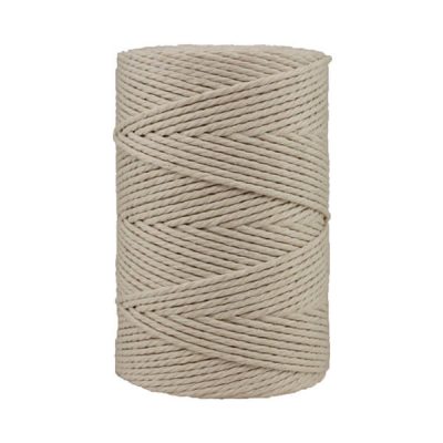 Corde macramé artisanale - Coton - Cordon - Ficelle - Fil 3 mm - Blanc cassé