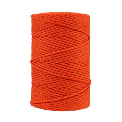 Corde macramé artisanale - Coton - Cordon - Ficelle - Fil 3 mm - Orange