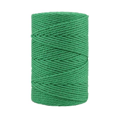 Corde macramé artisanale - Coton - Cordon - Ficelle - Fil 3 mm - Vert émeraude