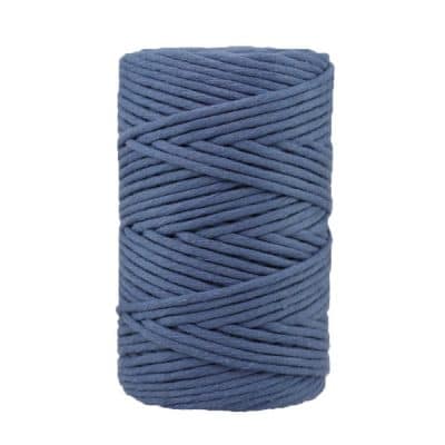 Cordon - corde - coton peigné- fil de 4mm - Bleu jean - macramé - crochet - tricot - tissage