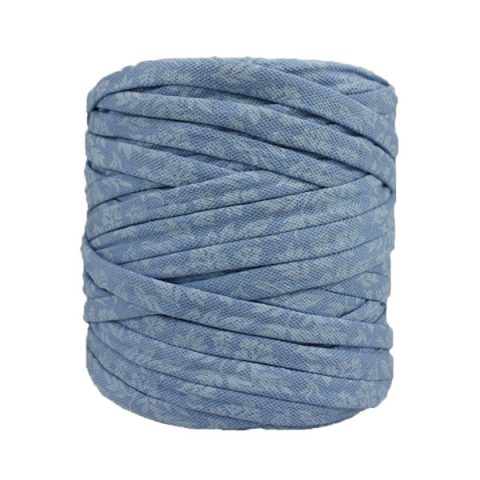 Trapilho-bobine-pelote-imprimé-fleuri-bleu